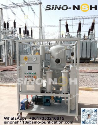 High Efficiency Vacuum Transformer Oil Filter with 600-18000L/H Flow Rate and 5μm Impurity Size for Insulation Oil Purification