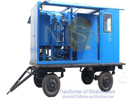 Insulating Dehydration Vacuum Oil Purifier 500L-Min Shelf-Covering Transformer Fluid Treatment