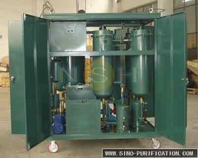 Steel Enclosure Shieled 129kw Dehydration Vacuum Turbine Oil Purifier