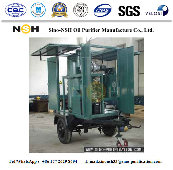 380v Vacuum Transformer Oil Purifier 1800L / H Mobile Oil Filtration Unit
