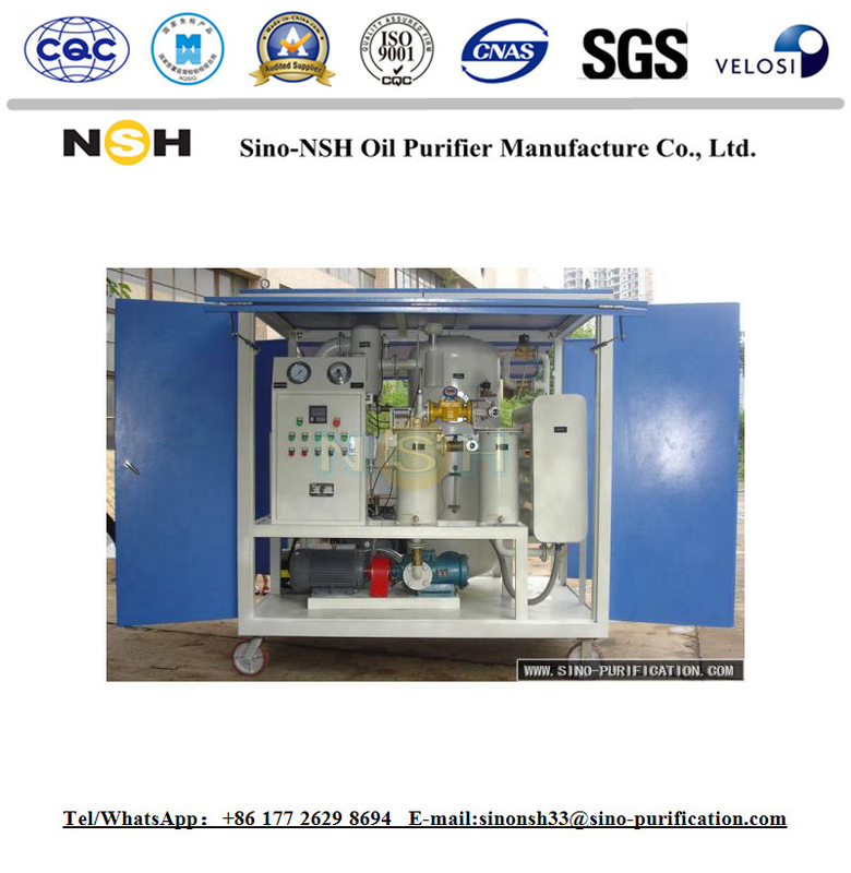 Double Stage Transformer Oil Regeneration Machine Purifier 40Kw With Trailer Mobile