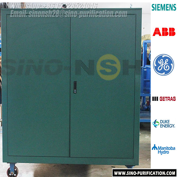 Thermal Vacuum Transformer Oil Purifier Movable With Metal Enclosure