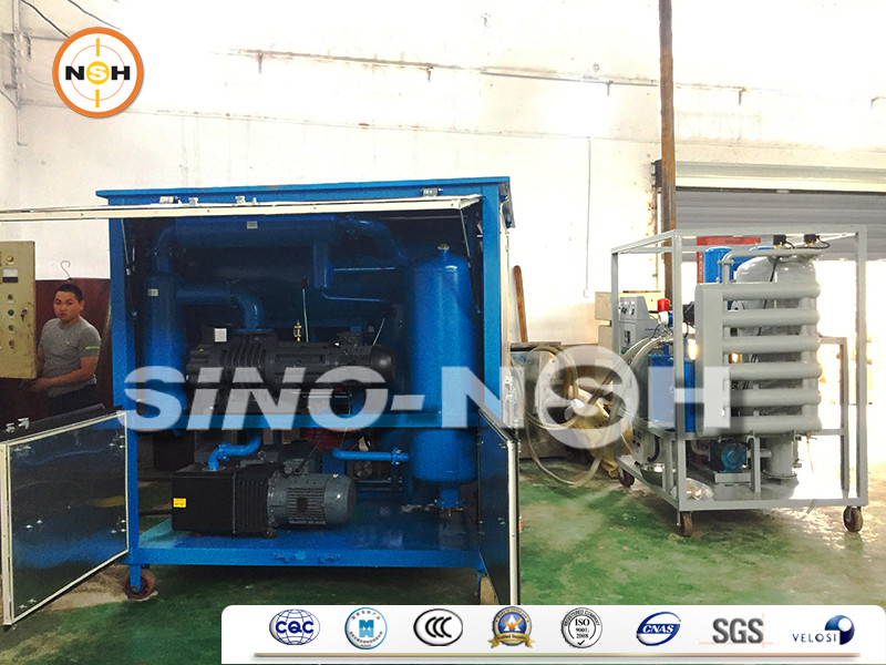 Transformer Oil Filtration Machine with 1800 ~18000 Liters/Hour Flow Rate, ≤1μm Filtration Precision, and ≤3 PPM Water Content