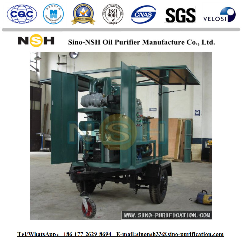 380v Vacuum Transformer Oil Purifier 1800L / H Mobile Oil Filtration Unit