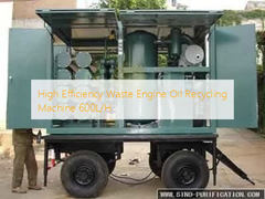 Máquina de Reciclagem de Óleo de Motor Usado de Alta Eficiência 600L/H